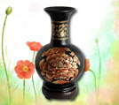 金烏炭雕富貴芙蓉天球瓶金JW-HP006（金色）JW-HP007（紅色）JW-HP008（藍色）   